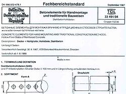 Kopf einer TGL-Normseite