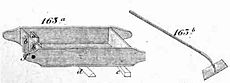 Löschbank (Kalkkasten) und Löschhacke